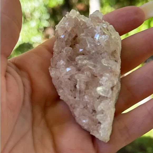 Jewelry - AAA Pink Lemurian & Fuchsite Columbia Cluster Point Crystal House of Gems 💎